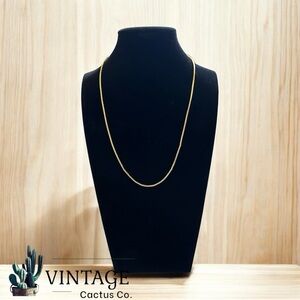 New! 18K Yellow Gold Pendant Box Chain - 18” GORGEOUS